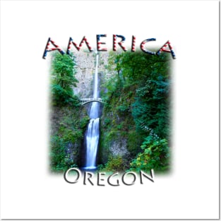 America - Oregon - Multnomah Falls Posters and Art